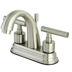 New Manhattan 4" Centerset Two Handle Lavatory Faucet with Brass Pop-up 4" Center Set