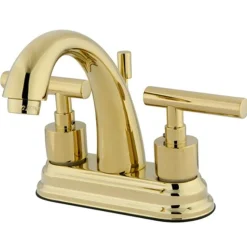 New Manhattan 4" Centerset Two Handle Lavatory Faucet with Brass Pop-up 4" Center Set