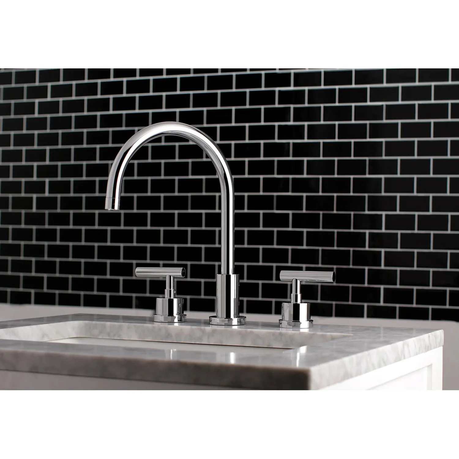 Sale Manhattan Deck Mount 8-Inch Widespread Bathroom Faucet 8" Widespread