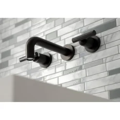 Outlet Manhattan 2-Handle 8-Inch Wall Mount Bathroom Faucet Wall Mount