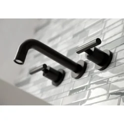 Outlet Manhattan 2-Handle 8-Inch Wall Mount Bathroom Faucet Wall Mount