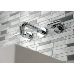 Outlet Manhattan 2-Handle 8-Inch Wall Mount Bathroom Faucet Wall Mount