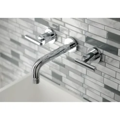 Outlet Manhattan 2-Handle 8-Inch Wall Mount Bathroom Faucet Wall Mount
