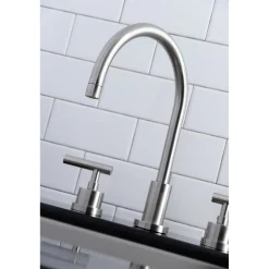 Clearance Manhattan 8-Inch Widespread Kitchen Faucet with Brass Sprayer Widespread Kitchen Faucets|Faucets With Side Spray