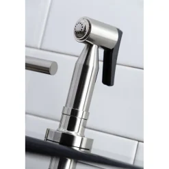 Clearance Manhattan 8-Inch Widespread Kitchen Faucet with Brass Sprayer Widespread Kitchen Faucets|Faucets With Side Spray
