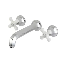 Sale Metropolitan Wall Mount 2-Handle Bathroom Faucet Wall Mount