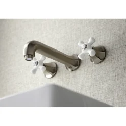 Sale Metropolitan Wall Mount 2-Handle Bathroom Faucet Wall Mount