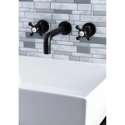 Sale Metropolitan 2-Handle 8-Inch Wall Mount Bathroom Faucet Wall Mount