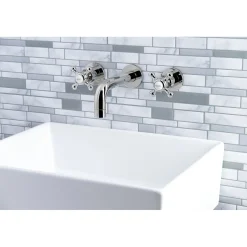 Sale Metropolitan 2-Handle 8-Inch Wall Mount Bathroom Faucet Wall Mount