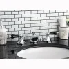 Online Metropolitan Onyx Widespread Lavatory Faucet with Black Porcelain Lever Handle 8" Widespread