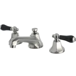 Online Metropolitan Onyx Widespread Lavatory Faucet with Black Porcelain Lever Handle 8