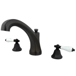 New Metropolitan Roman Tub Filler with Porcelain Lever Handles Tub Faucets