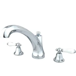 New Metropolitan Roman Tub Filler with Porcelain Lever Handles Tub Faucets