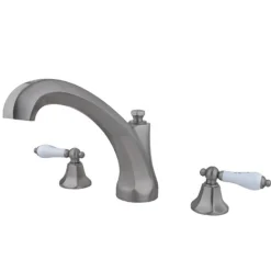 New Metropolitan Roman Tub Filler with Porcelain Lever Handles Tub Faucets