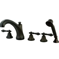 Clearance Metropolitan Roman Tub Filler with Hand Shower Tub Faucets