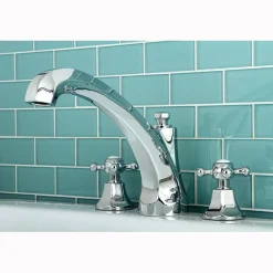 Online Metropolitan Roman Tub Filler with Cross Handles Tub Faucets