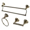 Clearance Metropolitan 3-Piece Towel Bar Accessory Set in Antique Brass Accessory Packages
