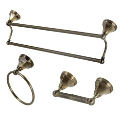 Clearance Metropolitan 3-Piece Towel Bar Accessory Set in Antique Brass Accessory Packages