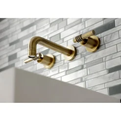 Clearance Milano 2-Handle 8-Inch Wall Mount Bathroom Faucet Wall Mount
