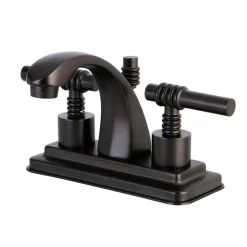 Clearance Milano Two Handle 4" Centerset Lavatory Faucet with Brass Pop-up 4" Center Set