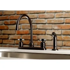 Outlet Millennium Deck Mount Centerset Kitchen Faucet Faucets With Side Spray