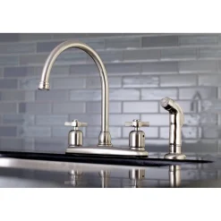 Outlet Millennium Deck Mount Centerset Kitchen Faucet Faucets With Side Spray
