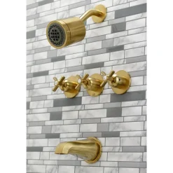 Sale Millennium Three-Handle Tub and Shower Faucet Tub & Shower Sets