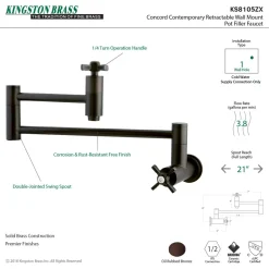 Outlet Millennium Wall Mount Pot Filler Kitchen Faucet Wall Mounted Kitchen Faucets|Single Hole