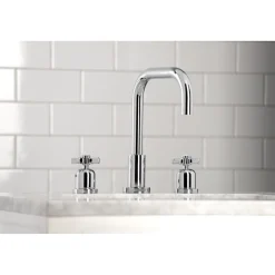 New Millennium Widespread Bathroom Faucet with Brass Pop-Up 8