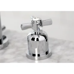 New Millennium Widespread Bathroom Faucet with Brass Pop-Up 8