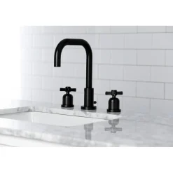 New Millennium Widespread Bathroom Faucet with Brass Pop-Up 8