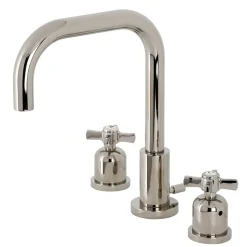 New Millennium Widespread Bathroom Faucet with Brass Pop-Up 8