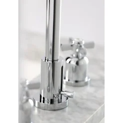 New Millennium Widespread Bathroom Faucet with Brass Pop-Up 8