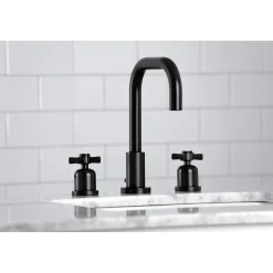 New Millennium Widespread Bathroom Faucet with Brass Pop-Up 8
