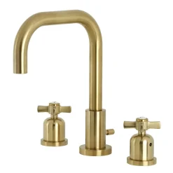 New Millennium Widespread Bathroom Faucet with Brass Pop-Up 8