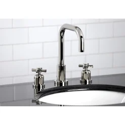 New Millennium Widespread Bathroom Faucet with Brass Pop-Up 8