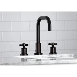 New Millennium Widespread Bathroom Faucet with Brass Pop-Up 8