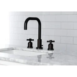 New Millennium Widespread Bathroom Faucet with Brass Pop-Up 8