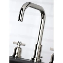 New Millennium Widespread Bathroom Faucet with Brass Pop-Up 8