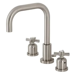 New Millennium Widespread Bathroom Faucet with Brass Pop-Up 8