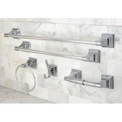 Best Monarch Collection 5-Piece Towel Bar Bath Hardware Set Towel Rings|Accessory Packages