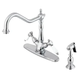 Best Mono Deck Mount Kitchen Faucet with Brass Sprayer Faucets With Side Spray