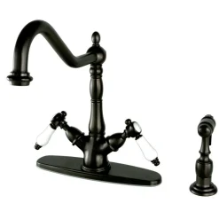 Best Mono Deck Mount Kitchen Faucet with Brass Sprayer Faucets With Side Spray