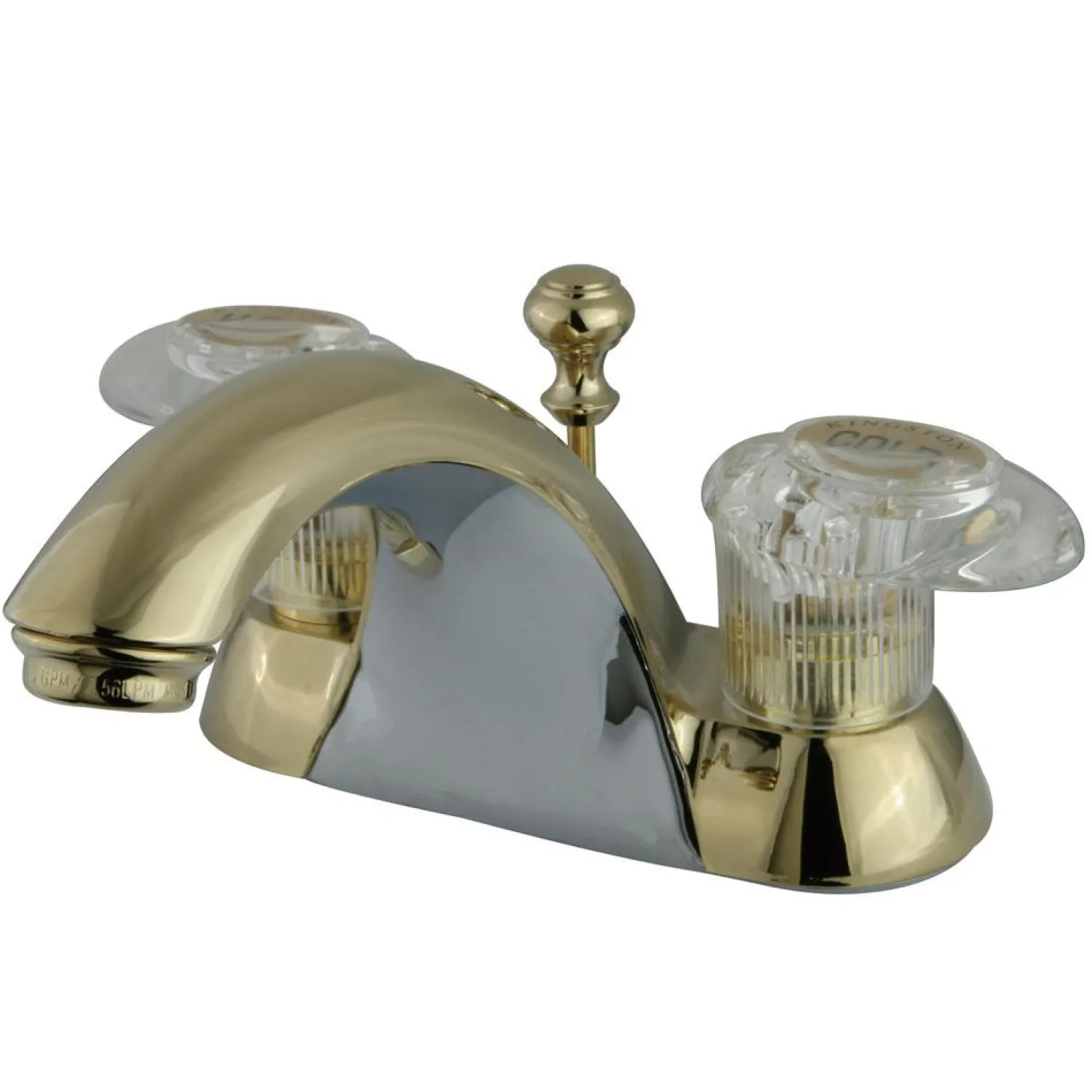 Discount Naples 4" Centerset Lavatory Faucet with Retail Pop-up and Two Handle 4" Center Set