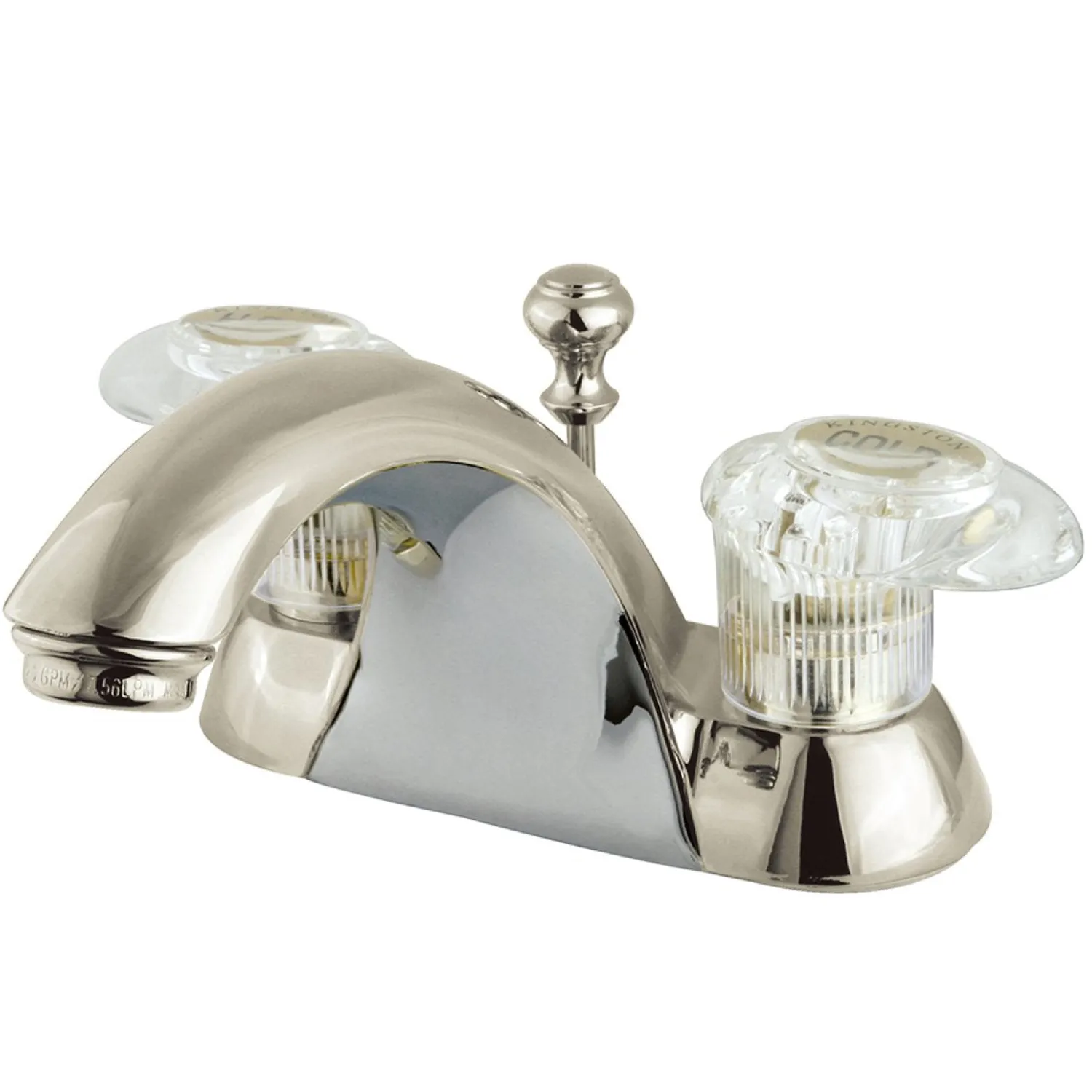 Discount Naples 4" Centerset Lavatory Faucet with Retail Pop-up and Two Handle 4" Center Set