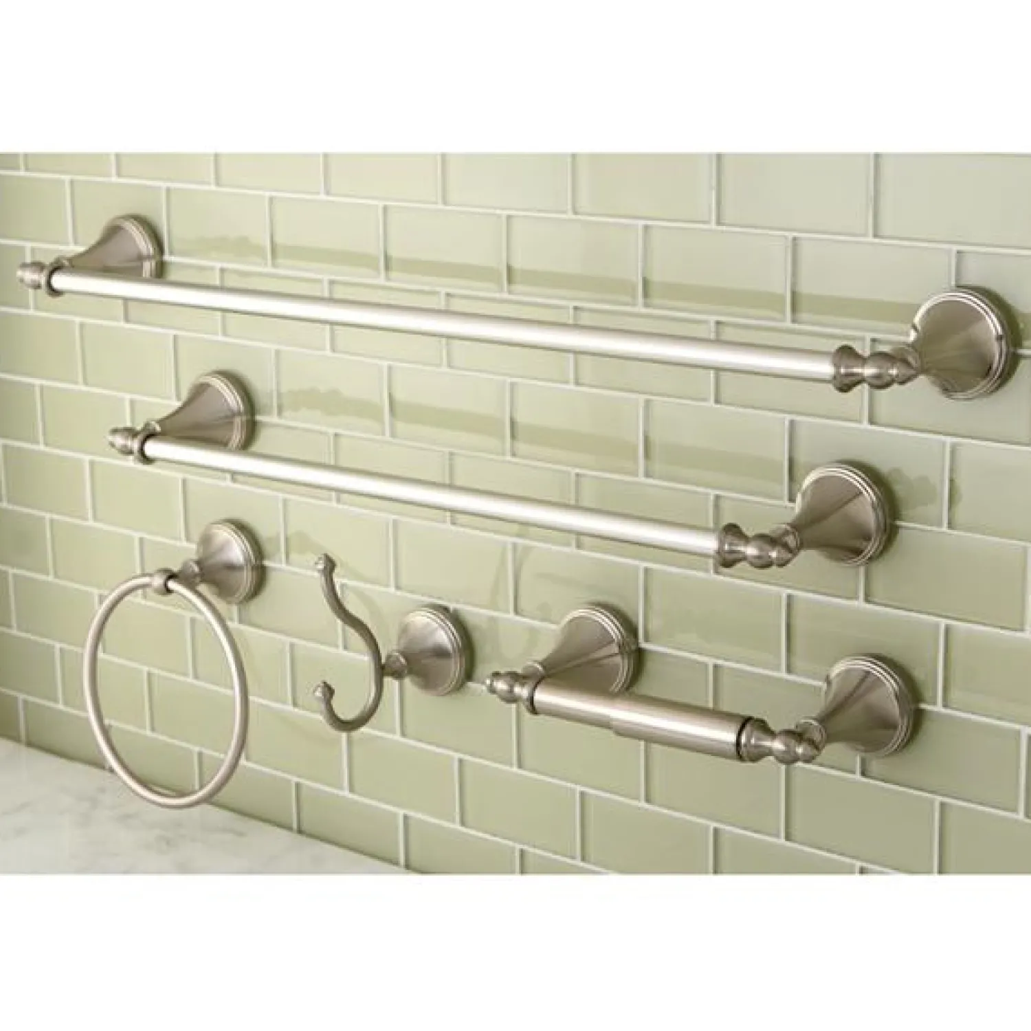 Online Naples Collection 5-Piece Towel Bar Bath Hardware Set Towel Rings|Accessory Packages