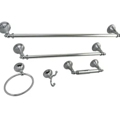 Online Naples Collection 5-Piece Towel Bar Bath Hardware Set Towel Rings|Accessory Packages