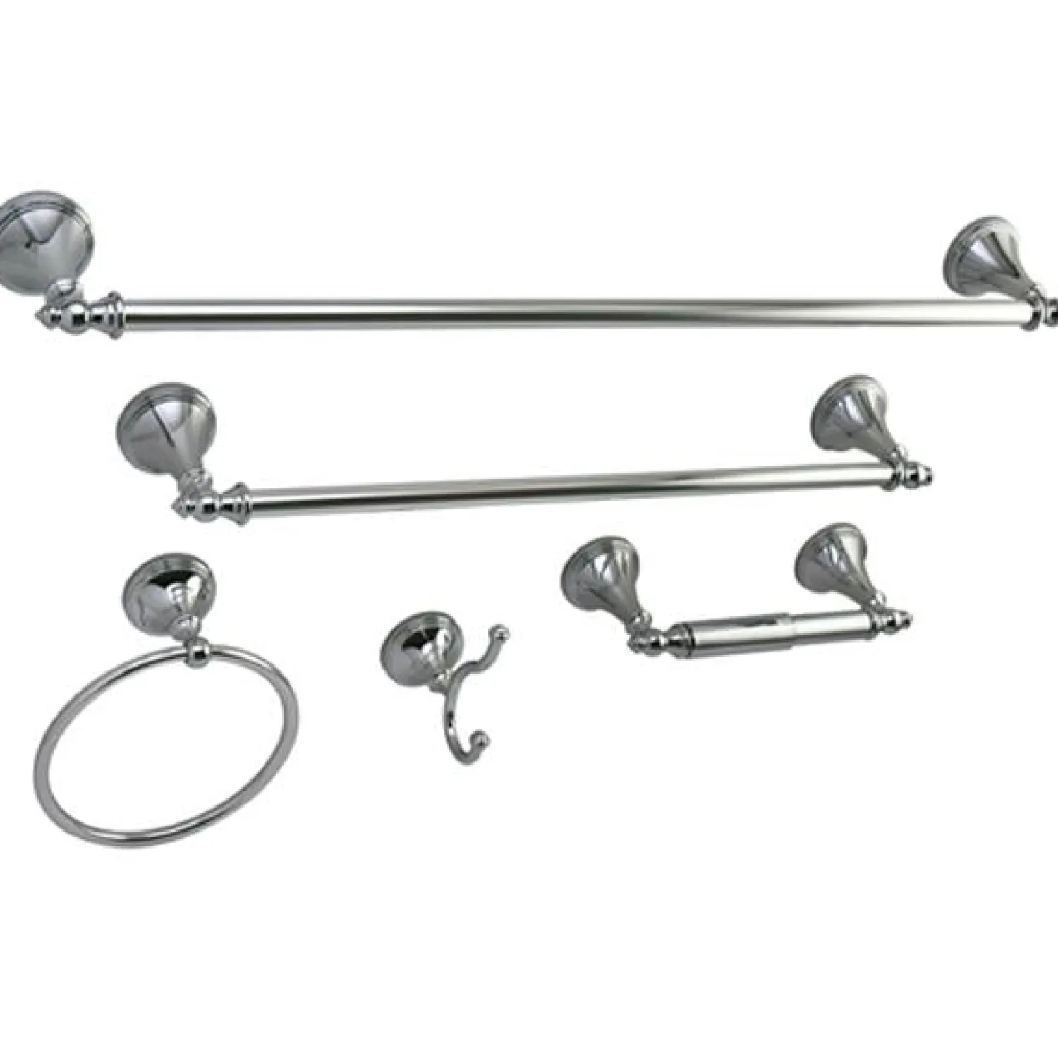 Online Naples Collection 5-Piece Towel Bar Bath Hardware Set Towel Rings|Accessory Packages