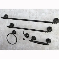 Online Naples Collection 5-Piece Towel Bar Bath Hardware Set Towel Rings|Accessory Packages