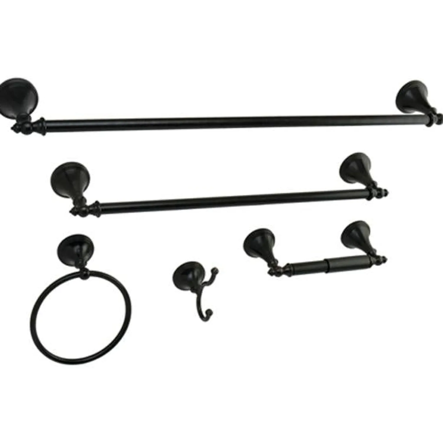 Online Naples Collection 5-Piece Towel Bar Bath Hardware Set Towel Rings|Accessory Packages
